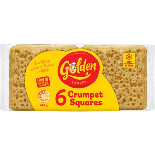 007413 Golden Crumpet Squares 6 pack