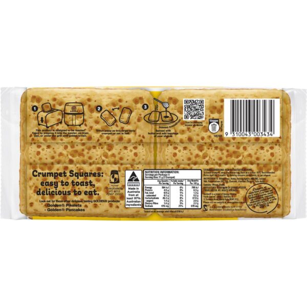 007413_2 Golden Crumpet Squares 6 pack