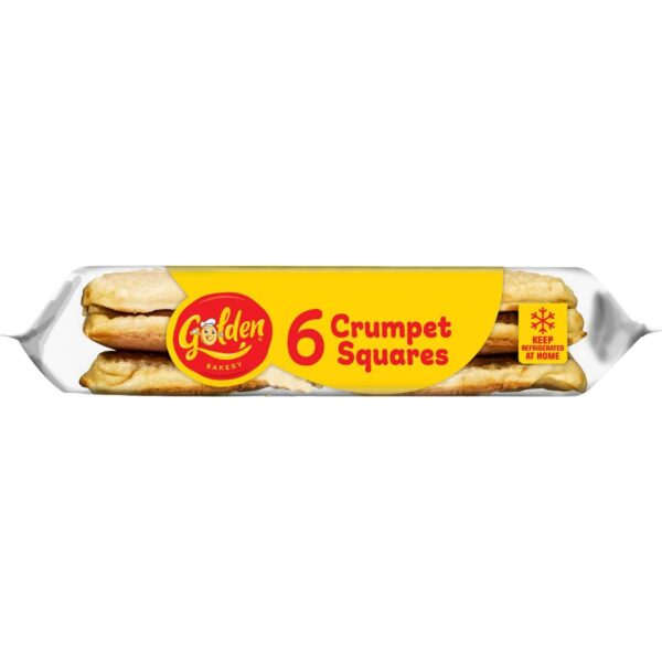 007413_6 Golden Crumpet Squares 6 pack