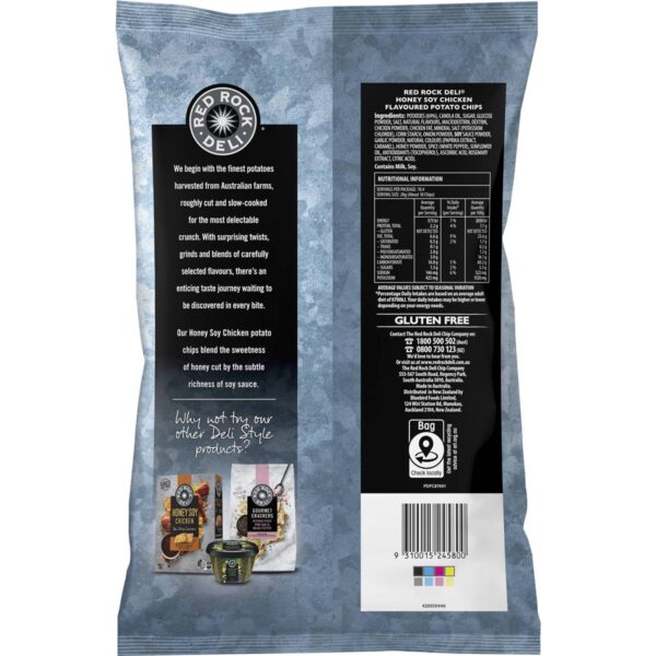 054682_2 Red Rock Deli Potato Chips Honey Soy & Chicken 290g