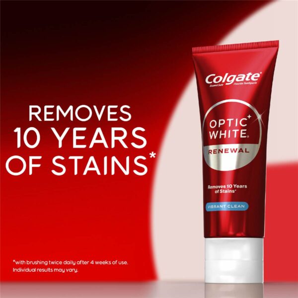 080817_7 Colgate Teeth Whitening Toothpaste Optic White Renewal Vibrant 85g