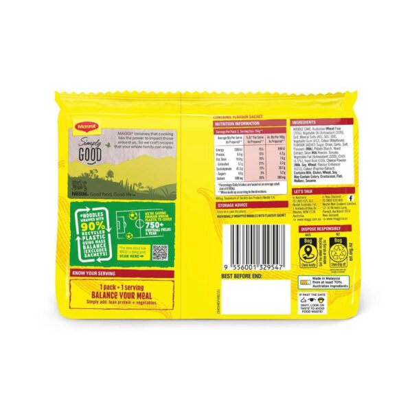 Maggi Noodles Sweet Chilli & Sour Cream 5 Pack | 345g