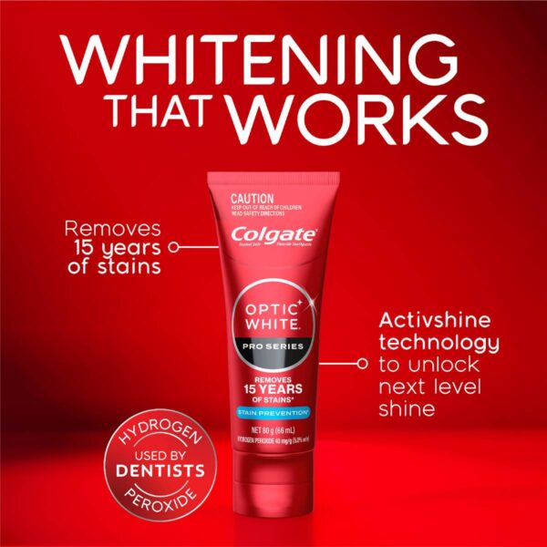 196989_9 Colgate Teeth Whitening Toothpaste Pro Optic White Stain Prevention 80g
