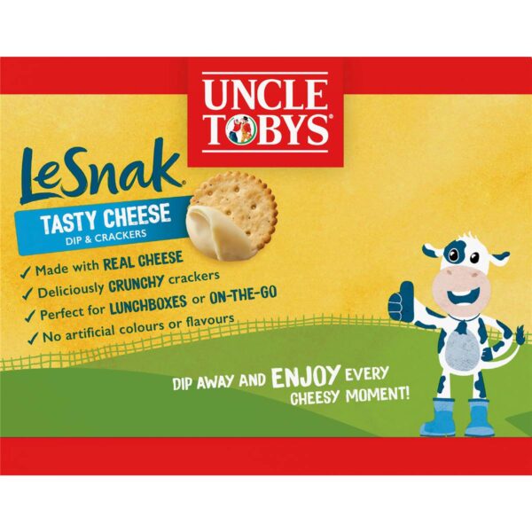 248207_2 Uncle Tobys Le Snak Tasty Cheese Dip & Crackers 6 pack