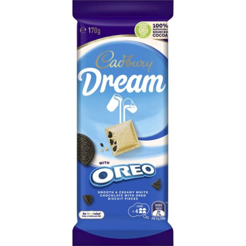 254667 Cadbury Dream Oreo White Chocolate Block 170g