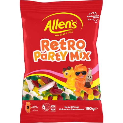 307682 Allen's Retro Party Mix Lollies Bag 190g
