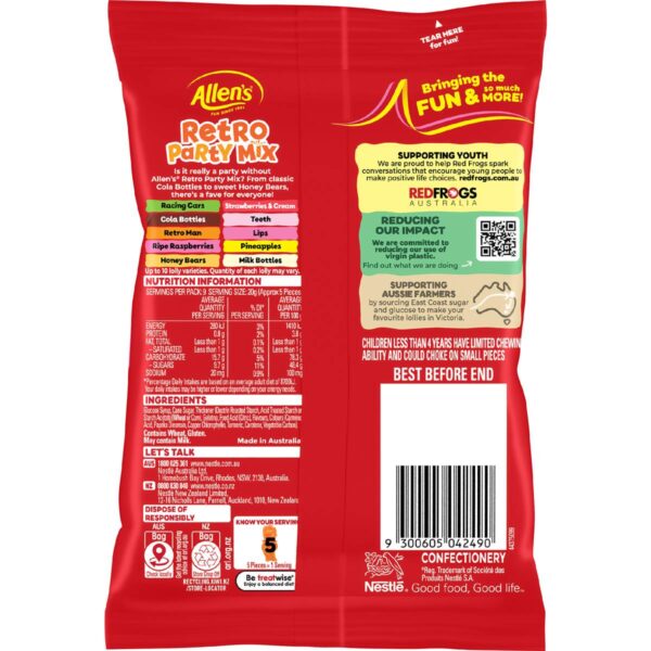 307682_2 Allen's Retro Party Mix Lollies Bag 190g
