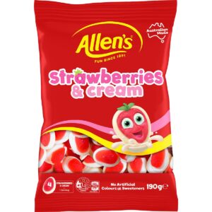 Allen's Strawberry & Cream Lollies Bag 190g