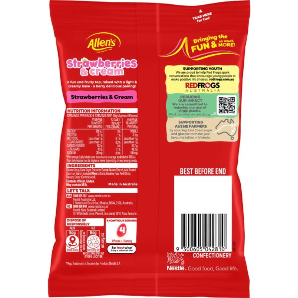 307689_2 Allen's Strawberry & Cream Lollies Bag 190g