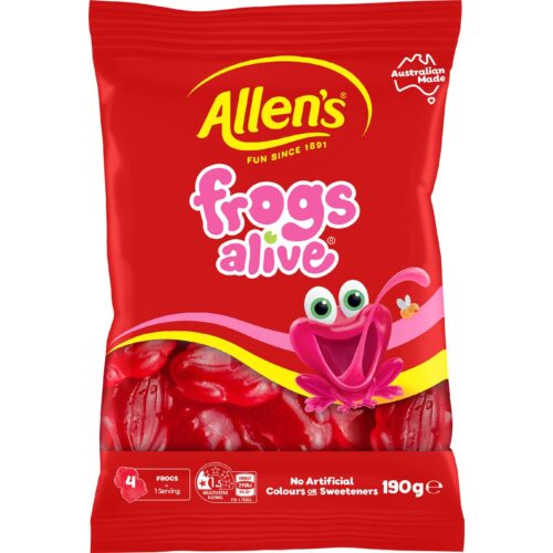 307692 Allen's Frogs Alive Lollies Bag 190g