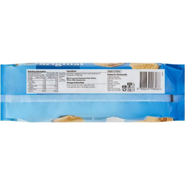 331286_6 Woolworths Original Rice Crackers 100g