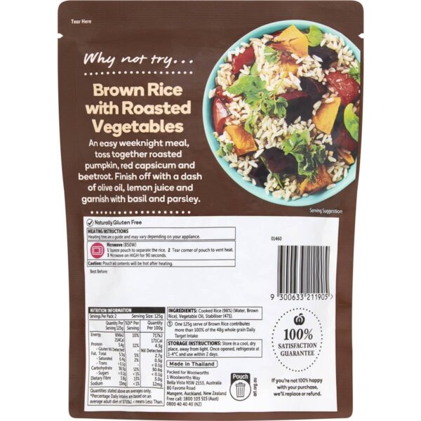 360351_2 Woolworths Microwave Brown Rice 250g