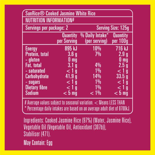 371052_9 Sunrice Microwave Jasmine Rice Cup Fragrant Jasmine Rice 125g x 2 pack