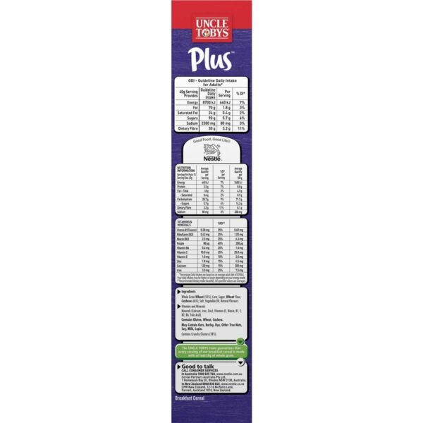 387015_3 Uncle Tobys Plus Iron Cereal 630g