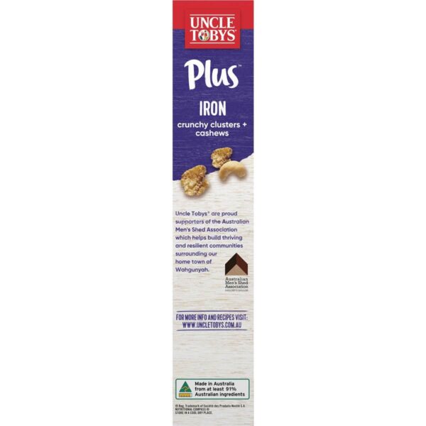 387015_4 Uncle Tobys Plus Iron Cereal 630g
