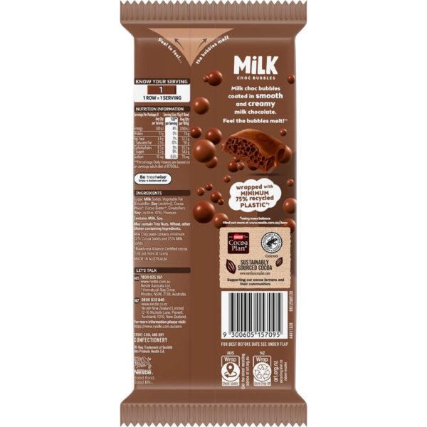 583226_2 Nestle Aero Milk Chocolate Block Block 118g