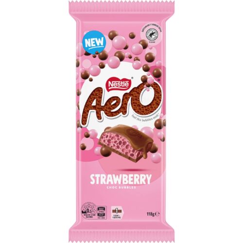 6006189 Aero Strawberry Chocolate Block 118g