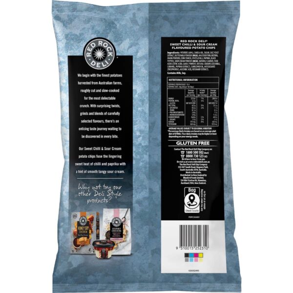 6022325_2 Red Rock Deli Potato Chips Party Bag Sweet Chilli & Sour Cream 290g