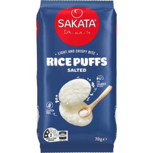 Sakata Rice Puff Crisps Salted 70g