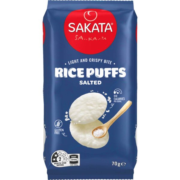 6034153 Sakata Rice Puff Crisps Salted 70g