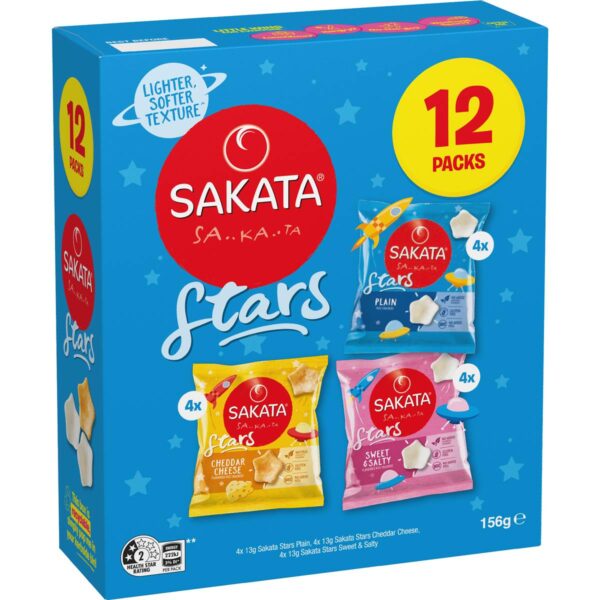 6034159 Sakata Stars Rice Crackers 13g x 12 pack