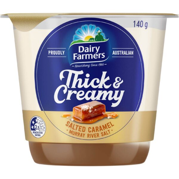 Dairy Farmers Thick & Creamy Yoghurt Murray River Salted Caramel 140g