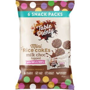Table Of Plenty Mini Rice Cakes Milk Chocolate With 100s & 1000s 6 pack