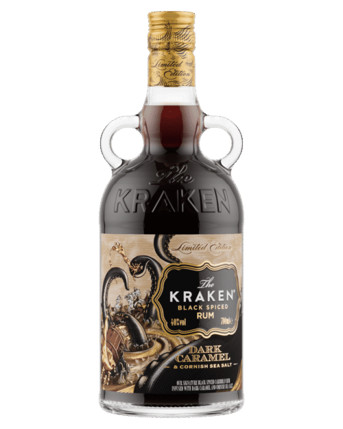 The Kraken Dark Caramel and Cornish Sea Salt Black Spiced Rum 700mL
