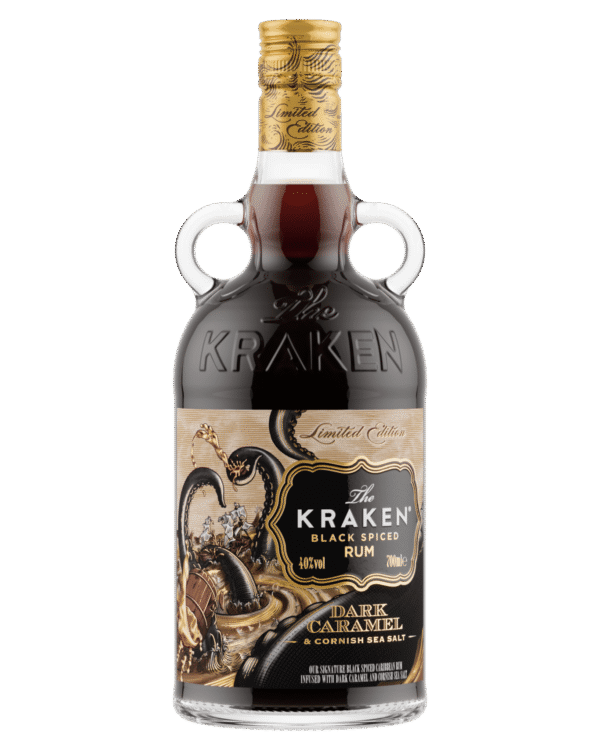 6060033-1 The Kraken Dark Caramel and Cornish Sea Salt Black Spiced Rum 700mL