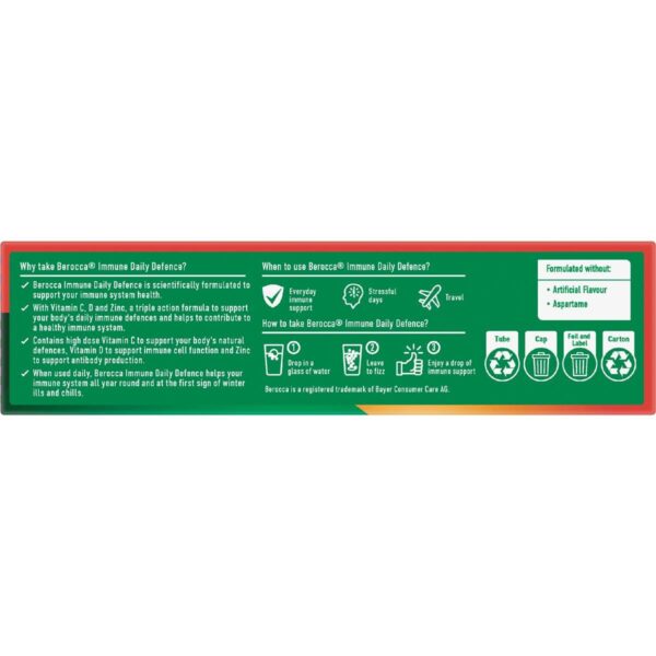 662095_5 Berocca Immune Daily Defence Effervescent Tablets 15 pack