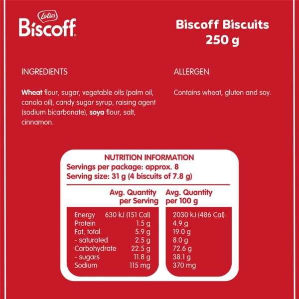 670121_8 Lotus Biscoff Caramelised Biscuit 250g