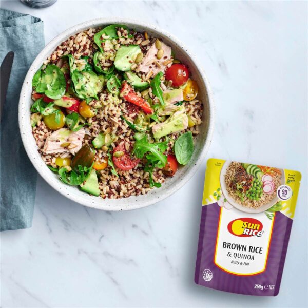 Sunrice Microwave Brown Rice & Quinoa Pouch 250g