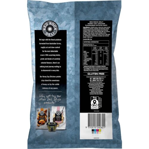 Red Rock Deli Potato Chips Honey Soy Chicken 165g