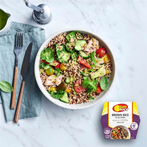 792122_8 Sunrice Microwave Brown Rice & Quinoa Cups 125g x 2 pack