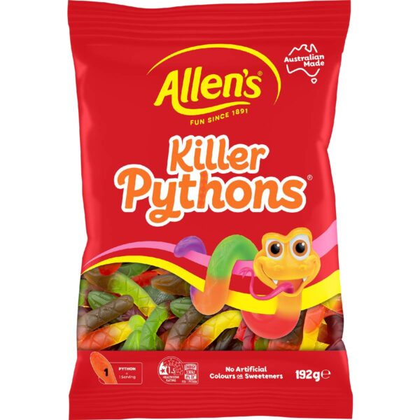 797937 Allen's Killer Python Lollies Bag 192g