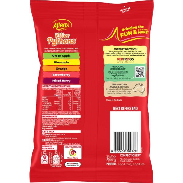 797937_2 Allen's Killer Python Lollies Bag 192g