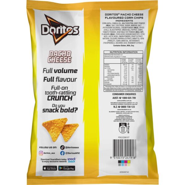 826700_2 Doritos Corn Chips Nacho Cheese Share Pack 170g