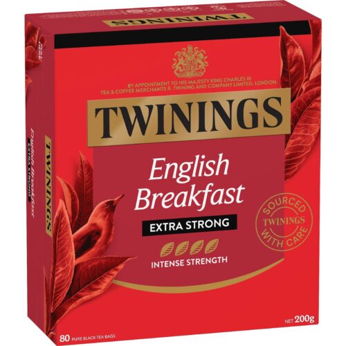 829281 Twinings English Breakfast Extra Strong Tea Bags 80 pack