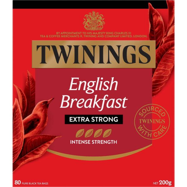 829281_1 Twinings English Breakfast Extra Strong Tea Bags 80 pack