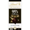 004758 Lindt Excellence 95% Cocoa Dark Chocolate Block 80g