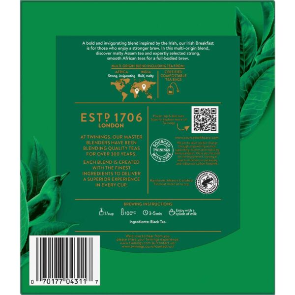 Twinings Irish Breakfast Tea Bags 100 pack