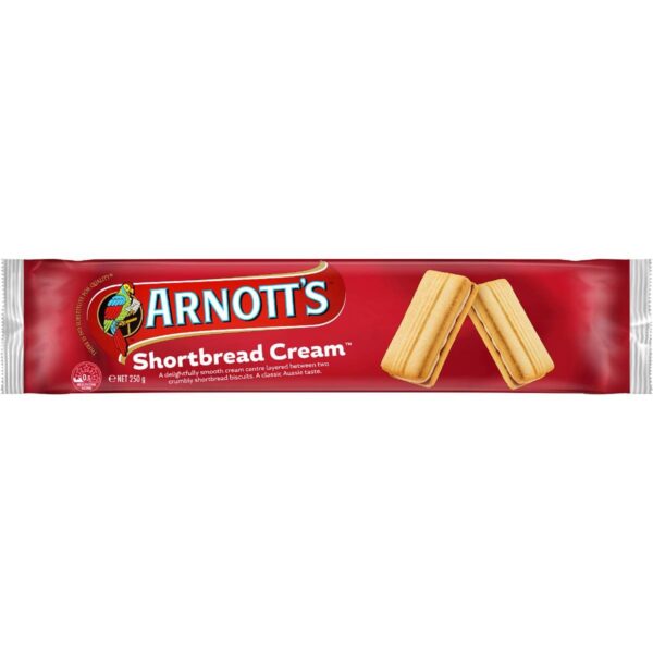Arnott's Shortbread Cream Biscuits 250g