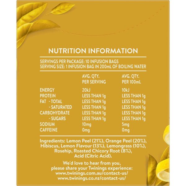 Twinings Lemon Twist Tea Bags Tea Bags 10 pack