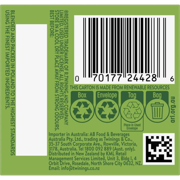 Twinings Green Tea Bags 15g x 10 pack