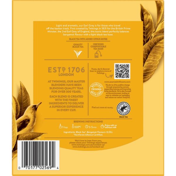 Twinings Earl Grey Tea Bags Tea Bags 100 pack
