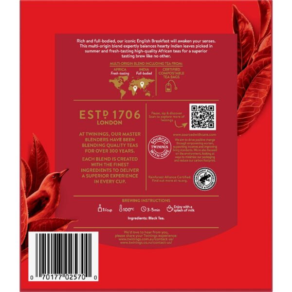 Twinings English Breakfast Tea Bags Tea Bags 100 pack