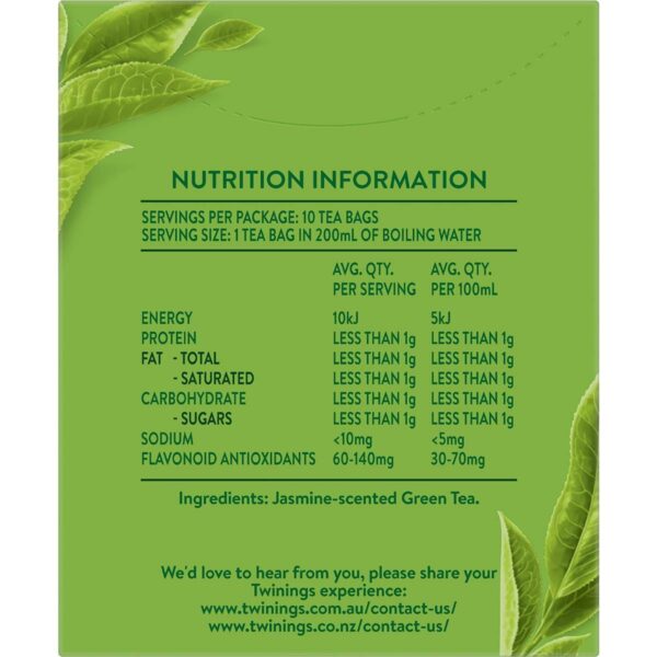 Twinings Jasmine Green Tea Bags 10 pack