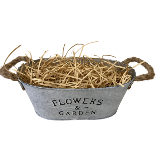 bucket with shredded paper