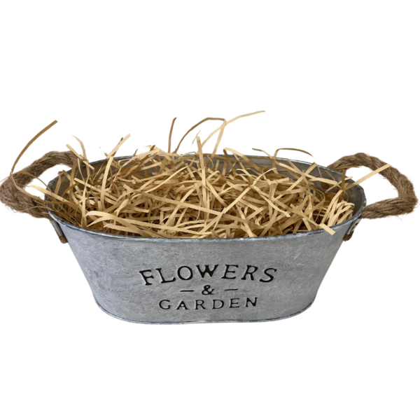 bucket with shredded paper