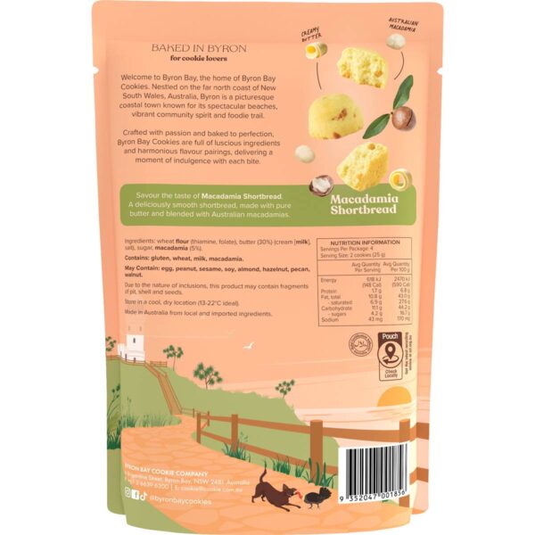 Byron Bay Cookies Macadmia Shortbread Bites 100g